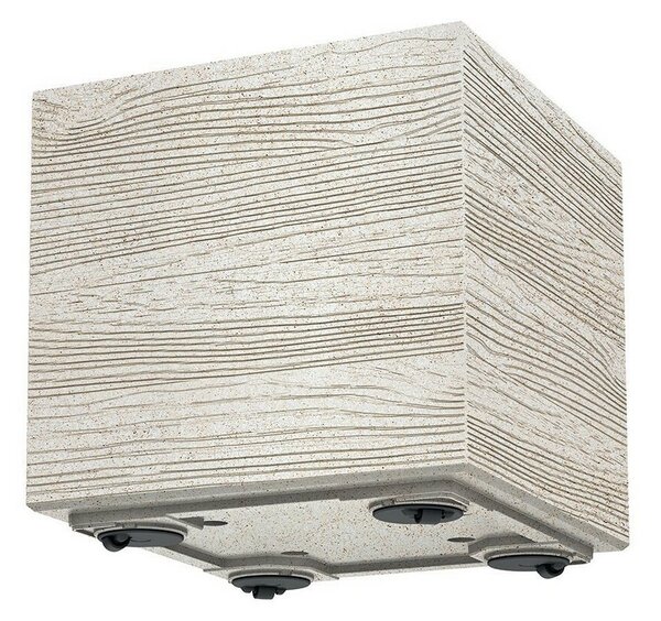 Doniczka MADERA SQUARE ECO WOOD 28,8 cm, biały, S