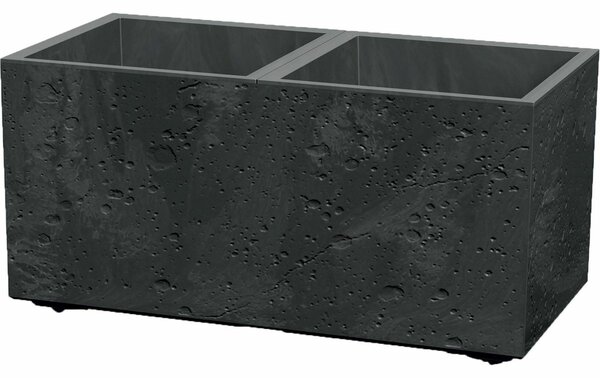Doniczka SIERRA CASE BETON EFFECT 57,7 cm, czarny, S