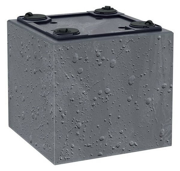 Doniczka SIERRA SQUARE BETON EFFECT 38,5 cm, czarny, M