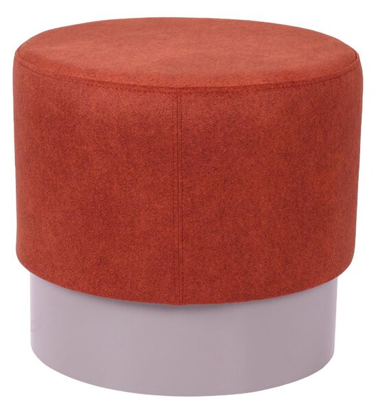 Pufa Vinci Grey Round, okragła, do salonu, w stylu glamour