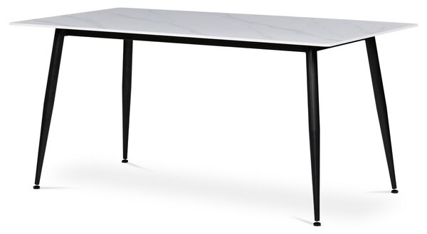 Stół do jadalni 160 x 90 cm, biały marmur