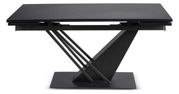 Stół Rozkładany Prostokątny REX 160-220 cm Czarny do Jadalni Loft