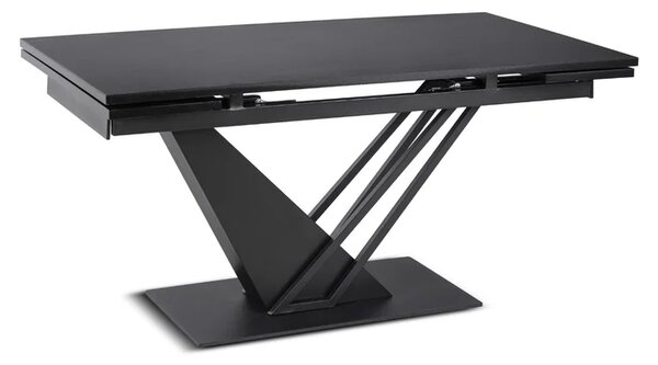 Stół Rozkładany Prostokątny REX 160-220 cm Czarny do Jadalni Loft