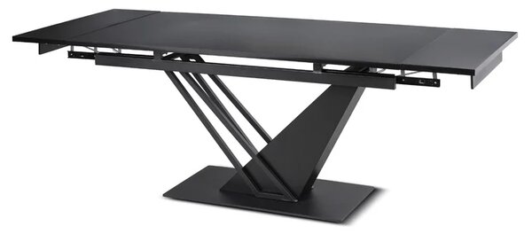 Stół Rozkładany Prostokątny REX 160-220 cm Czarny do Jadalni Loft