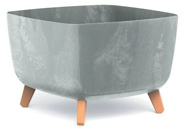 Doniczka GRACIA SQUARE BETON EFFECT 39 cm, szary