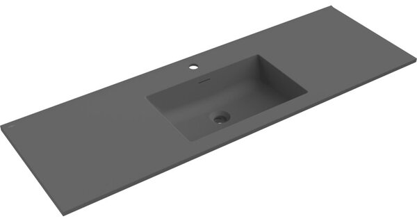 Mexen Otis umywalka wpuszczana w blat 141 x 46,5 cm, czarna mat - 25181471