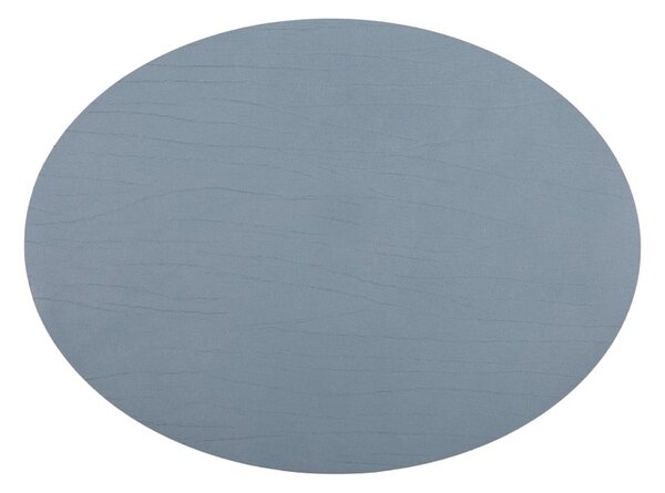 Niebieska mata stołowa ze skóry z recyklingu ZicZac Titane, 33x45 cm
