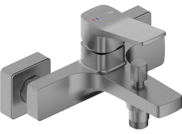 Bateria wannowa natynkowa KFA ARMATURA Malaga 4524-010-61 Szary metaliczny