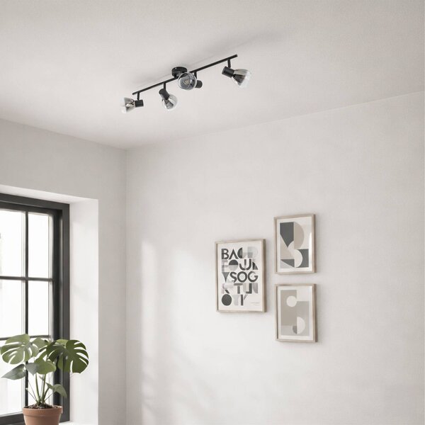 Lampa sufitowa Pendura Lindby, możliwość ściemniania, aluminiowy / szary / cynkowy, salon / jadalnia, szkło, nowoczesny