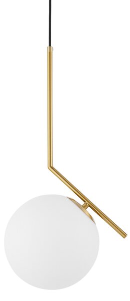 LAMPA WISZĄCA NOWOCZESNA MOSIĘŻNA BIAŁA KULA SORENTO 20