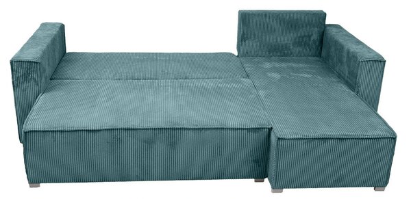 Rozkładana narożna sofa SMART COSARO petrolowa, dwustronna + 2 poduszki GRATIS