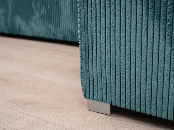 Rozkładana narożna sofa SMART COSARO petrolowa, dwustronna + 2 poduszki GRATIS