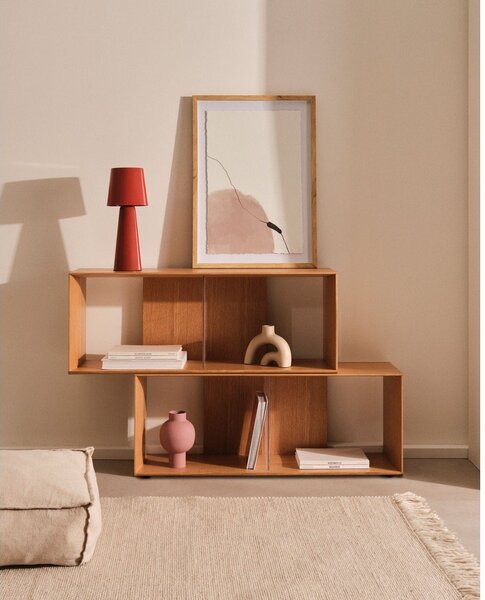 Modułowy system półek w dekorze dębu 101x76 cm Litto – Kave Home
