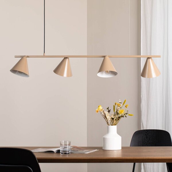 Lampa wisząca Hängeleuchte Form 4 ALDEX, możliwość ściemniania, kremowy / amber, salon / jadalnia, metal, nowoczesny