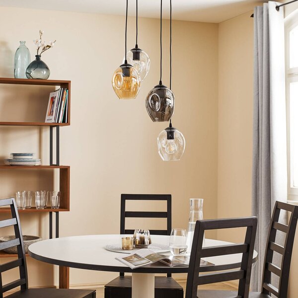 Lampa wisząca szklana Starla EMIBIG LIGHTING, możliwość ściemniania, czarny, salon / jadalnia, szkło, nowoczesny