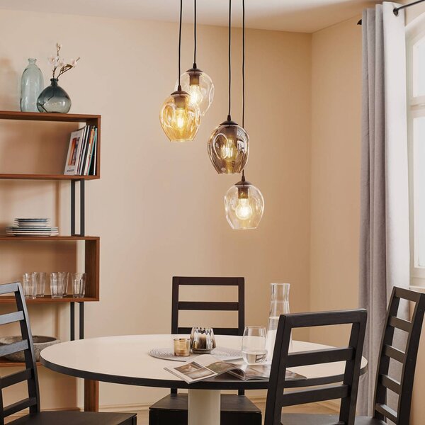 Lampa wisząca szklana Starla EMIBIG LIGHTING, możliwość ściemniania, czarny, salon / jadalnia, szkło, nowoczesny