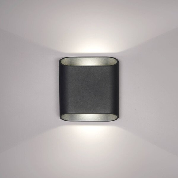 LCD Kinkiet zewnętrzny LED 5175, możliwość ściemniania, czarny, aluminium, nowoczesny