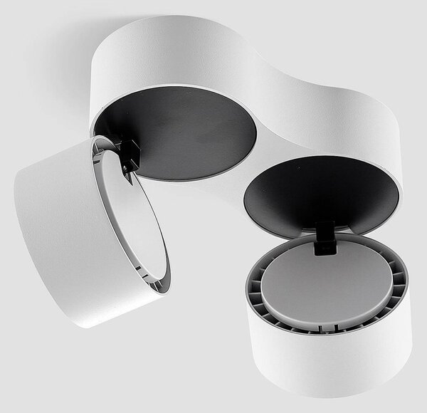 Arcchio reflektor sufitowy LED Rotari, biały, 2-punktowa, 2270lm Rotari Arcchio, możliwość ściemniania, biały / opal, przedpokój, aluminium, nowoczesny