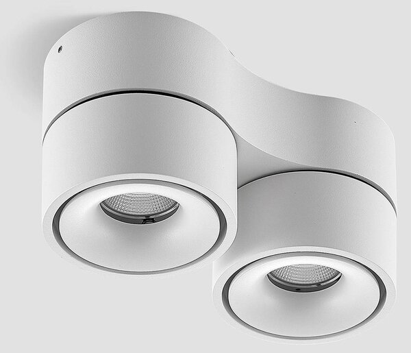 Arcchio reflektor sufitowy LED Rotari, biały, 2-punktowa, 2270lm Rotari Arcchio, możliwość ściemniania, biały / opal, przedpokój, aluminium, nowoczesny