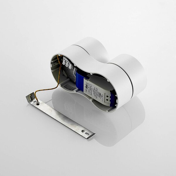 Arcchio reflektor sufitowy LED Rotari, biały, 2-punktowa, 2270lm Rotari Arcchio, możliwość ściemniania, biały / opal, przedpokój, aluminium, nowoczesny