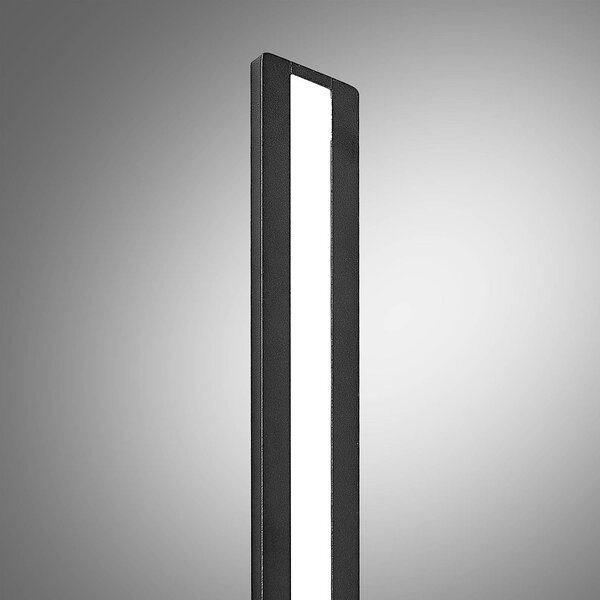 Kinkiet LED Ivano Arcchio, czarny, przedpokój, aluminium, nowoczesny