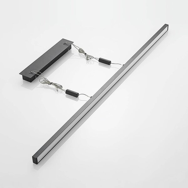 Lampa wisząca Arneja Lindby, możliwość ściemniania, czarny, salon / jadalnia, aluminium, nowoczesny