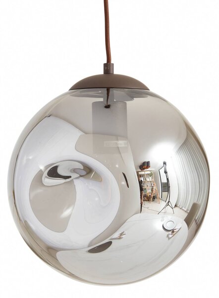 Lampa wisząca szklana Valentina Lindby, możliwość ściemniania, aluminiowy / szary / cynkowy, salon / jadalnia, szkło, design
