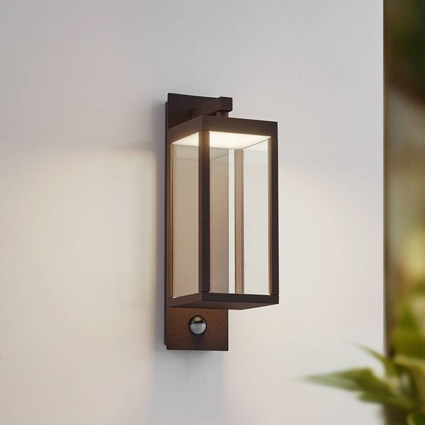 Lampa zewnętrzna z czujnikiem ruchu Ferdinand Lucande, brązowy / rdzawy, aluminium, nowoczesny
