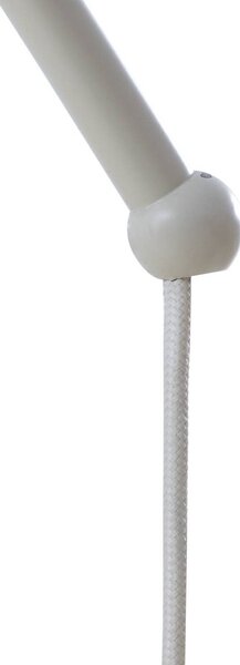 Lampa łukowa - lampa stojąca Valdorin Lindby, kremowy / amber, salon / jadalnia, papier / lunolit / lunopal, dworkowy / rustykalny