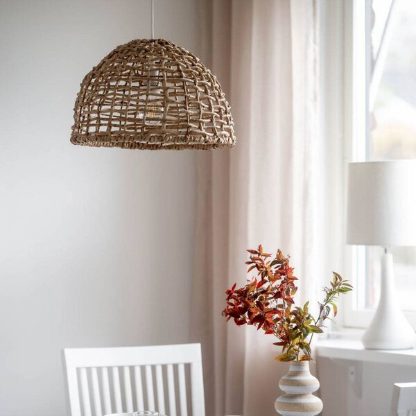 PR Home Lampa wisząca Cebu, możliwość ściemniania, jasne drewno, salon / jadalnia, drewno, dworkowy / rustykalny