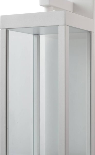 Kinkiet zewnętrzny LED Ferdinand Lucande, biały / opal, aluminium, nowoczesny