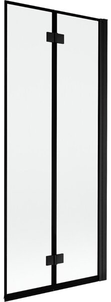 Mexen Mist parawan nawannowy 2-skrzydłowy prawy 80 x 150 cm, czarna ramka, czarny - 8A9-080-002-70-70-P