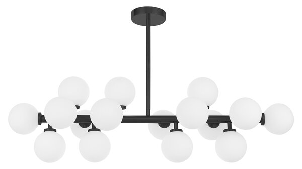LAMPA WISZĄCA SUFITOWA NOWOCZESNA CZARNA BIAŁE KULE PETRICA 16