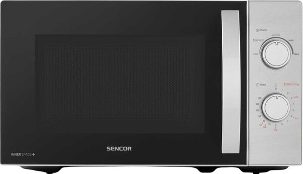 Kuchenka mikrofalowa SENCOR SMW 2120SS 700W średnica 25.5 cm pojemność 20L Srebrno-czarny