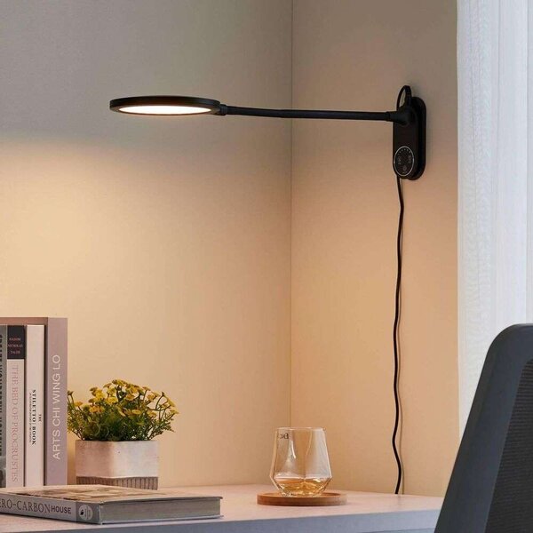 Lindby - Valtaria LED Lampa Stołowa/Lampa Ścienna CCT Black