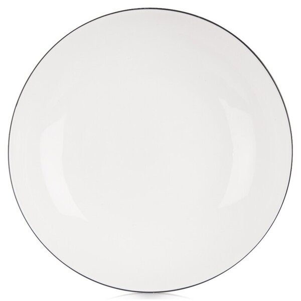 Talerz obiadowy głęboki porcelanowy biały DECORA 20 cm, 600 ML