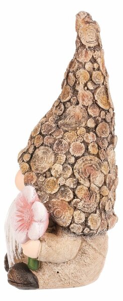 Ozdoba ogrodowa Skrzatek kwiat, 11 x 9 x 21 cm,żywica poliestrowa