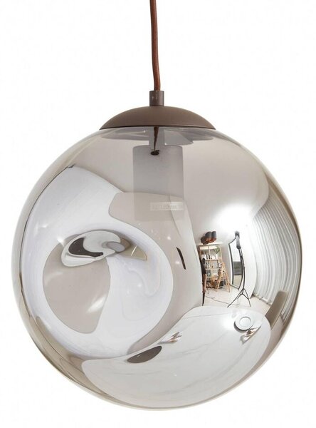 Lindby - Valentina 3 Round Lampa Wisząca Smoked Grey/Coffee