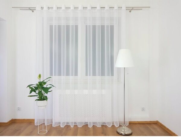 Firana gotowa z woalu na przelotkach 400x250cm