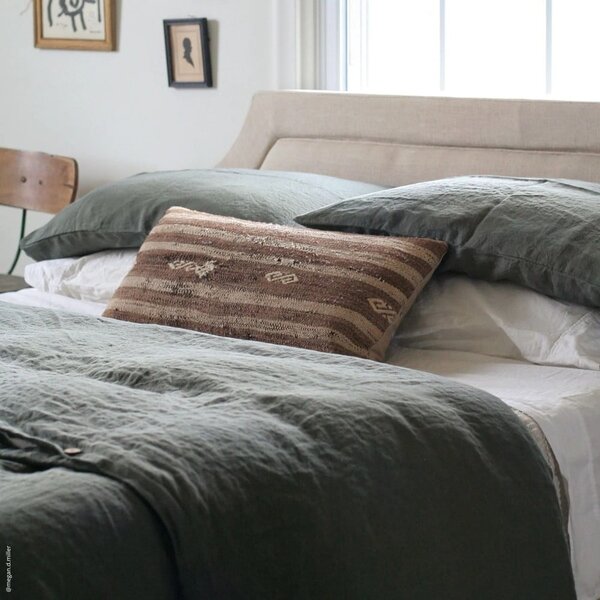 Lniana poszewka na poduszkę 40x60 cm Forest Green – Linen Tales