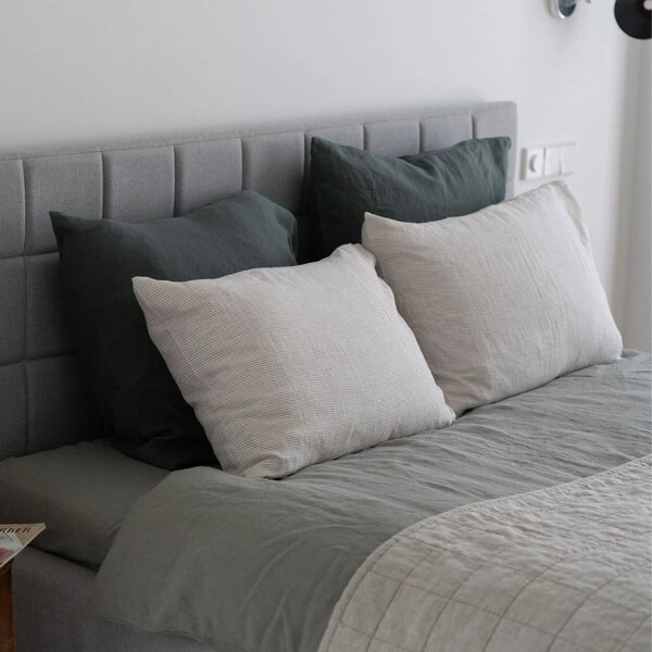 Lniana poszewka na poduszkę 40x40 cm Forest Green – Linen Tales