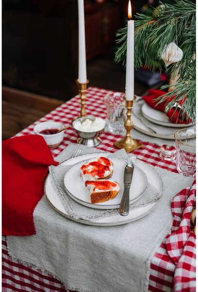 Lniana ścierka 45x65 cm Red Gingham – Linen Tales