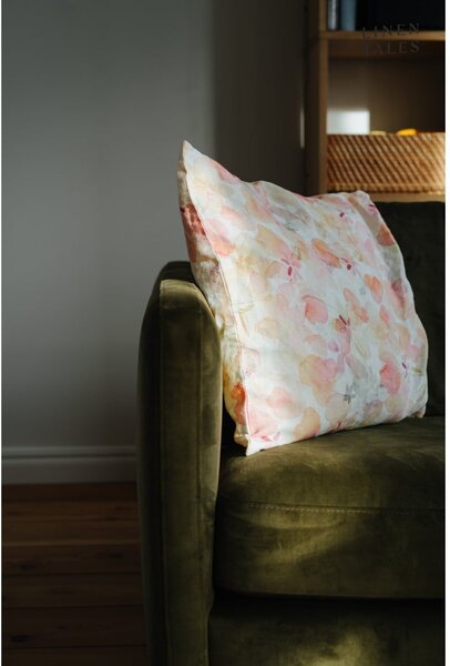Lniana poszewka na poduszkę 40x40 cm Floral – Linen Tales