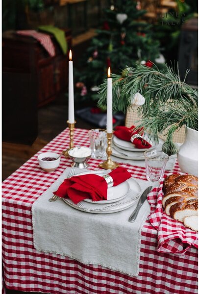 Lniana ścierka 45x65 cm Red Gingham – Linen Tales