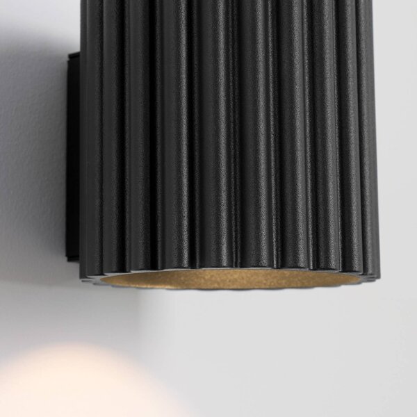 Kinkiet RIBLA SOLLUX LIGHTING, możliwość ściemniania, czarny, salon / jadalnia, aluminium