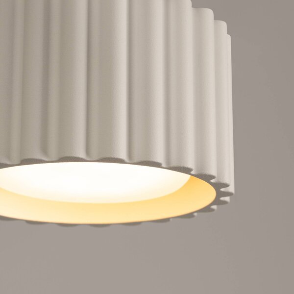 Lampa sufitowa RIBLA SOLLUX LIGHTING, możliwość ściemniania, kremowy / amber, salon / jadalnia, aluminium
