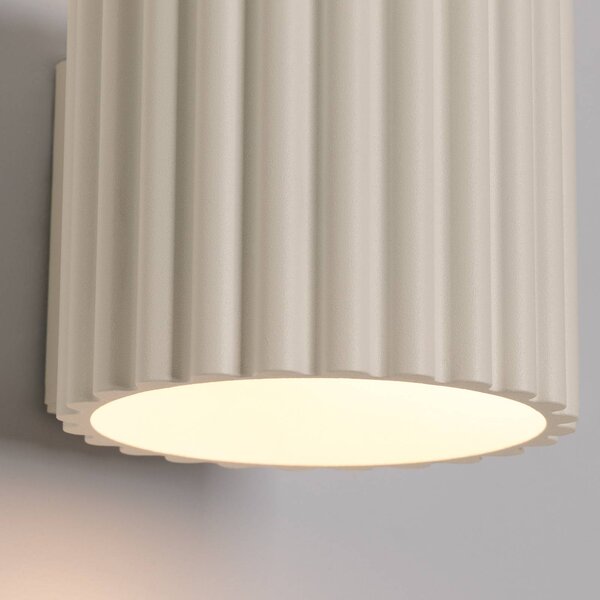 Kinkiet RIBLA SOLLUX LIGHTING, możliwość ściemniania, kremowy / amber, salon / jadalnia, aluminium