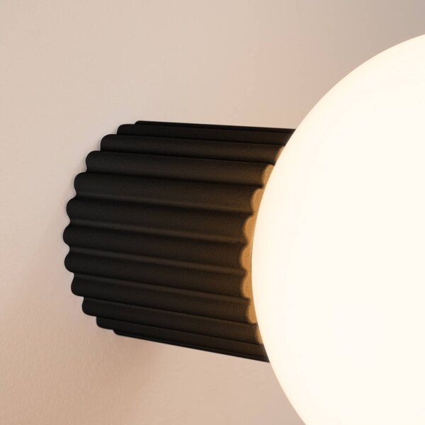 Kinkiet ORBI SOLLUX LIGHTING, możliwość ściemniania, czarny, łazienka, aluminium