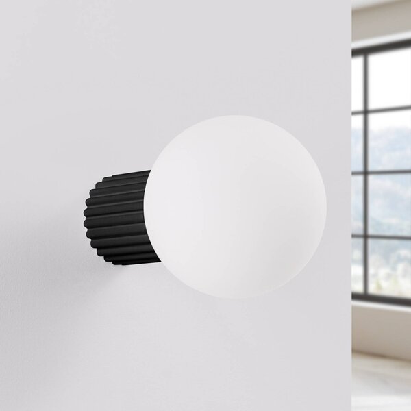 Kinkiet ORBI SOLLUX LIGHTING, możliwość ściemniania, czarny, łazienka, aluminium