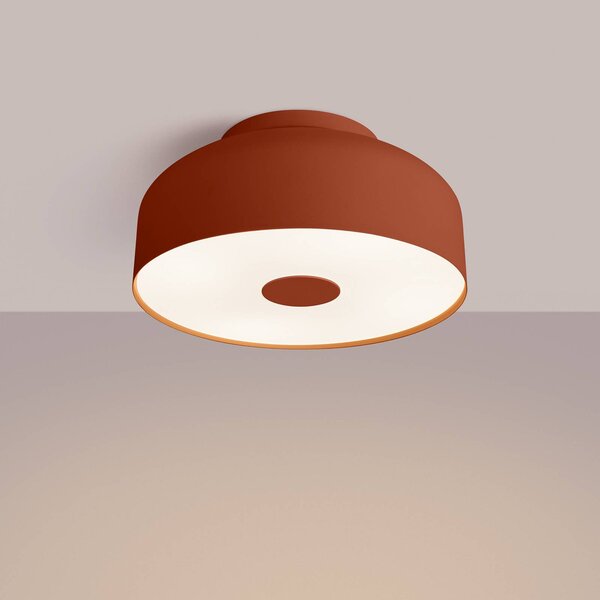 Lampa sufitowa CLARO SOLLUX LIGHTING, możliwość ściemniania, brązowy / rdzawy, salon / jadalnia, metal